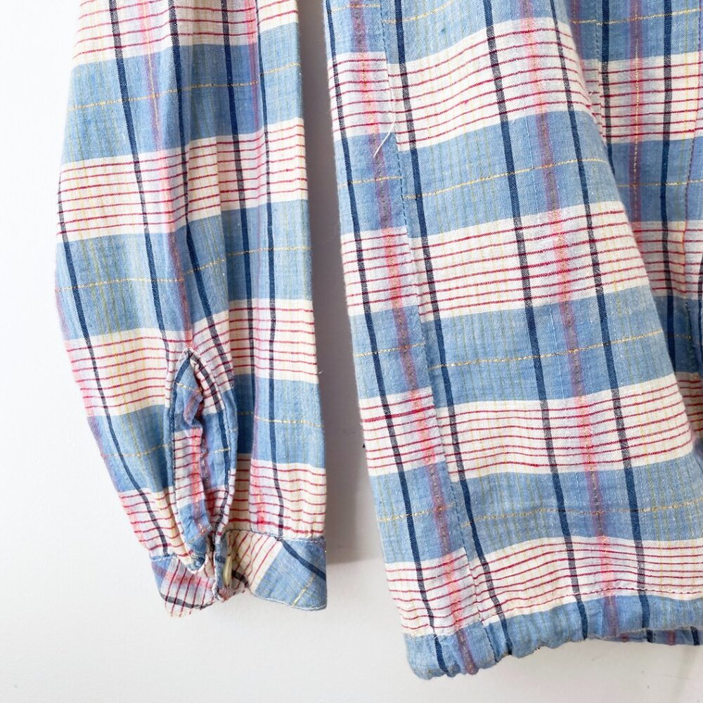 Think Positive Vintage Cotton Gauze Striped Pullover XS/S - Picture 6 of 16
